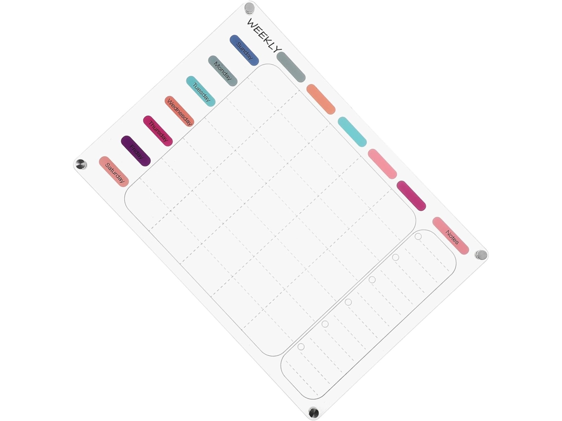 Pizarra blanca para nevera, calendario magnético de pared, tablero de planificación de cocina