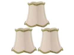 Rebe-3 Piezas Lámpara Moderna Estilo Europeo Clip-on E14 Toldo De Lámpara Accesorio Beige Para Hogar Decoración