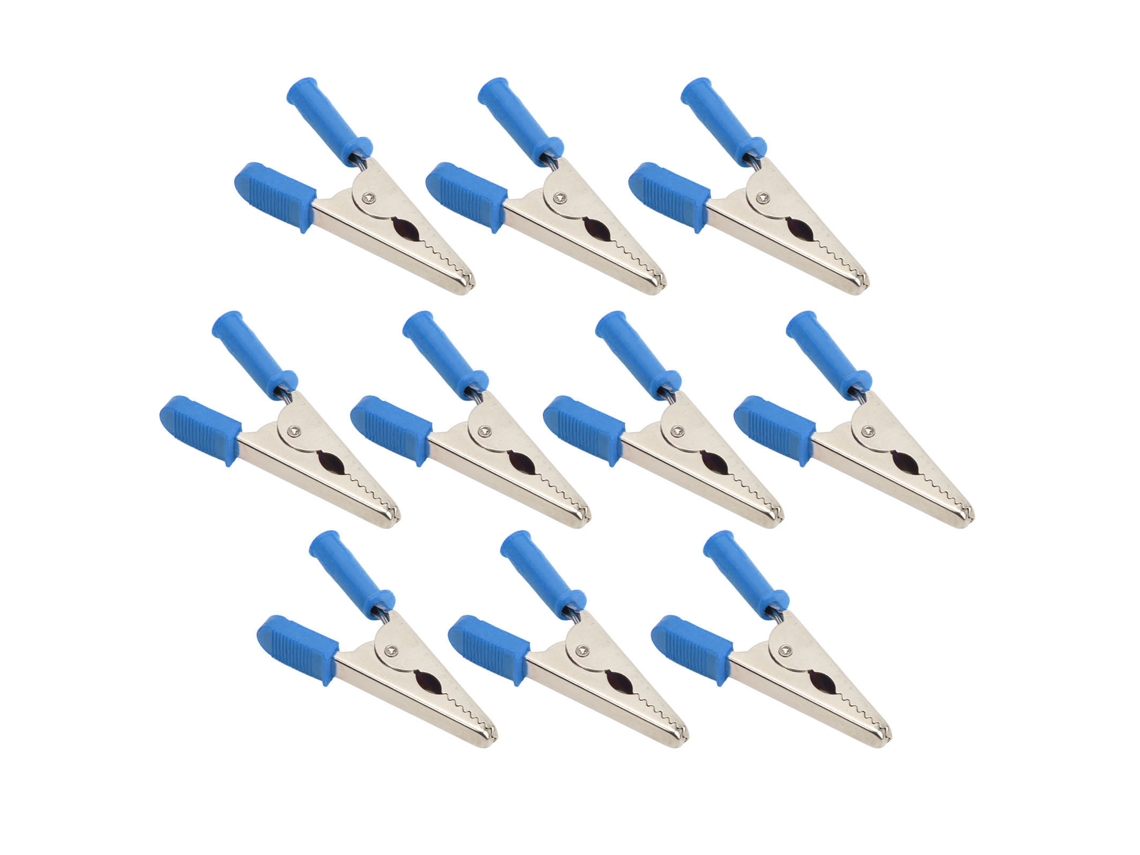 10 Terminales De Cocodrilo De Latón J.60047 Con Apertura De 20 Mm, 30 A Y 3000 V Para Pruebas Eléctricas De Baterías De Vehículos.