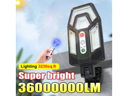 Lámpara solar para exteriores Viewleaf de 36 000 000 lm con 3 modos de luz y sensor de movimiento, IPX65 resistente al agua, ideal para jardín y calle.