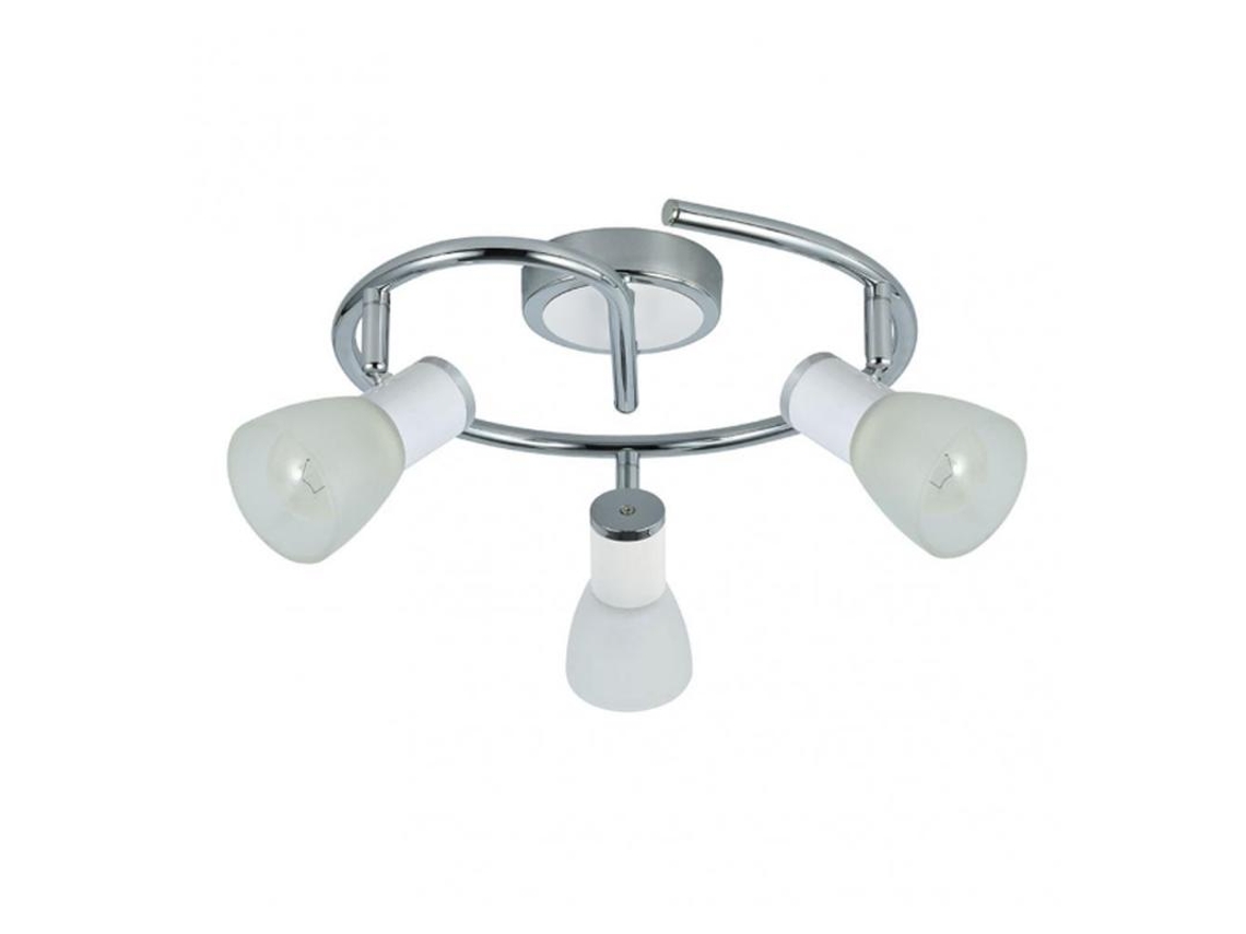 Foco plafon cholo3xe14 blanco/cromo 16x3 circular