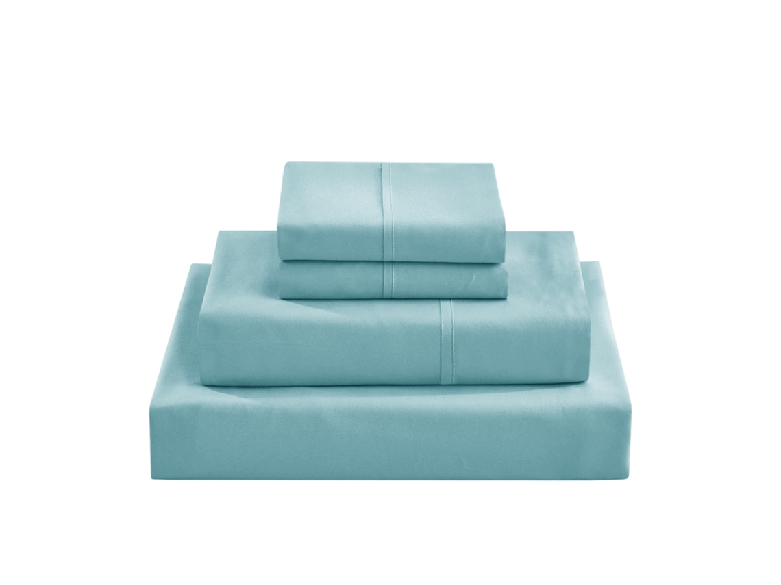 Casa Platino Sábanas Egipcias De Lujo King Size 1000 Hilos Hotel Juego 4 Piezas - Azul Francés