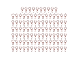 100 Clips De Carpeta Estrellados Metalicos Resistentes, Clips De Papel Para Oficina, Oro Rosa, Clips De Carpeta Pequeños