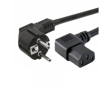 Cable de Alimentación Acodado Schuko Macho / Iec Hembra 90º 2,5 metros