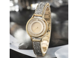 Set De Relojes Para Mujer Com Joias: Pulseira, Brincos, Anel E Colar Ouro