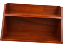 Estantería De Almacenamiento Multicapa De Madera Marrón Con Superficie Lisa Y Resistente A La Deformación.