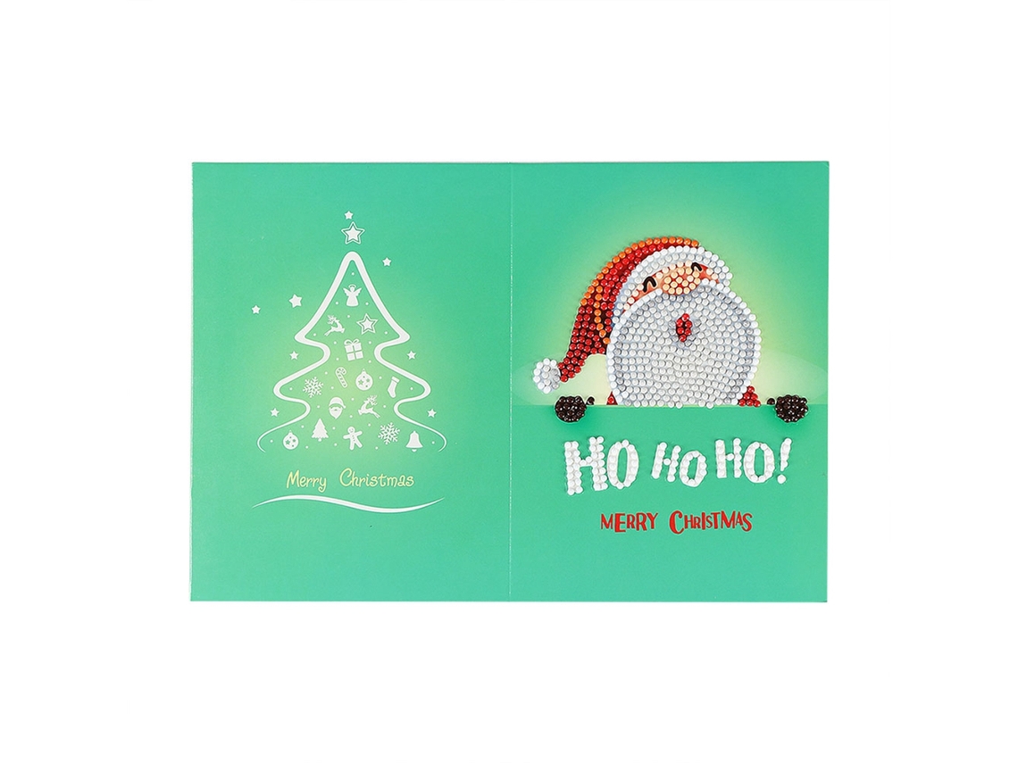 Tarjeta De Felicitación Navideña Diy Con Pintura De Diamantes De Imitación - Muñeco De Nieve Anciano Hk002
