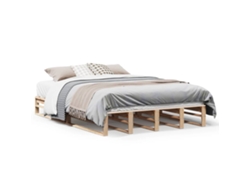 Maison Exclusive - Estructura De Cama Sin Colchón Madera Maciza De Pino 140x190 Cm