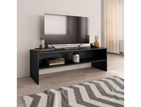 MAISON EXCLUSIVE - Mueble para TV madera contrachapada negro 120x40x40 cm