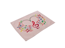 NEVEANCE Bandeja Aislante y Antideslizante con Estampado de Notas Musicales (MC0067-3)