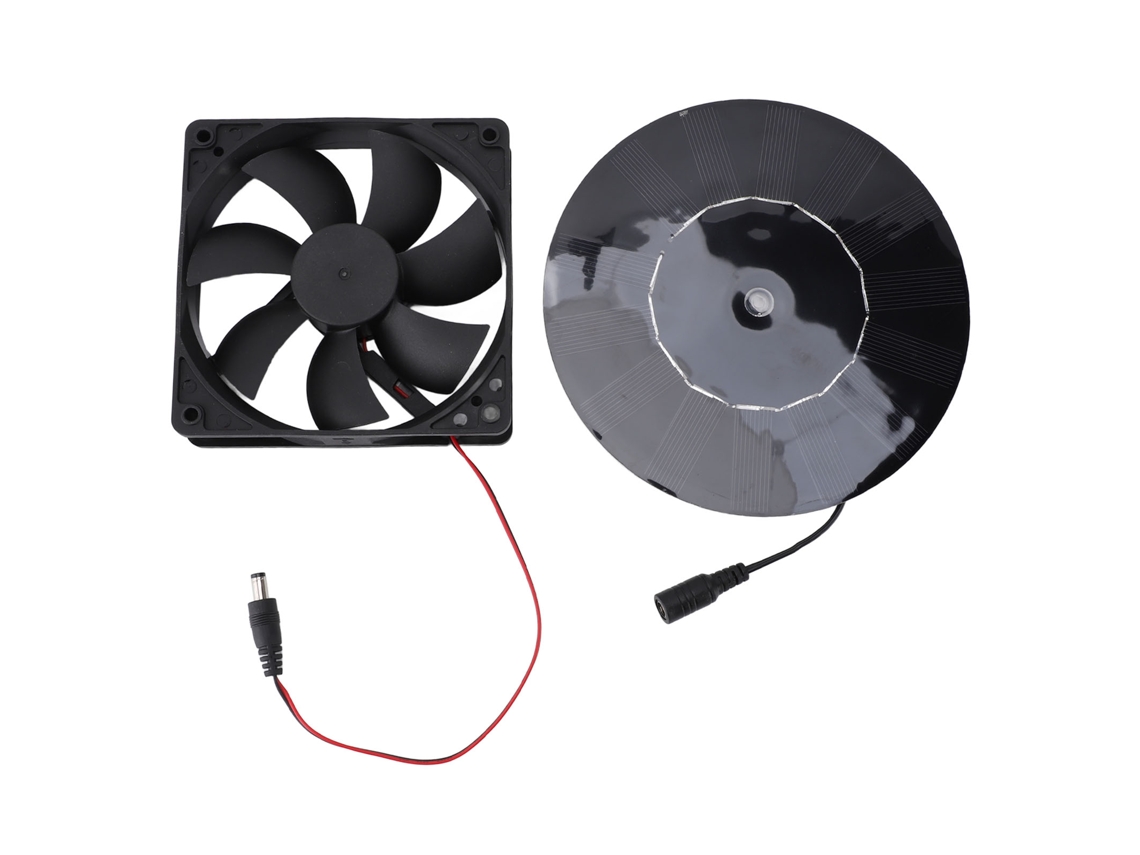 Ventilador Extractor Solar De 10 W Con Panel De Silicio Monocristalino De 16 Cm Para Baño Y Caseta De Mascotas.
