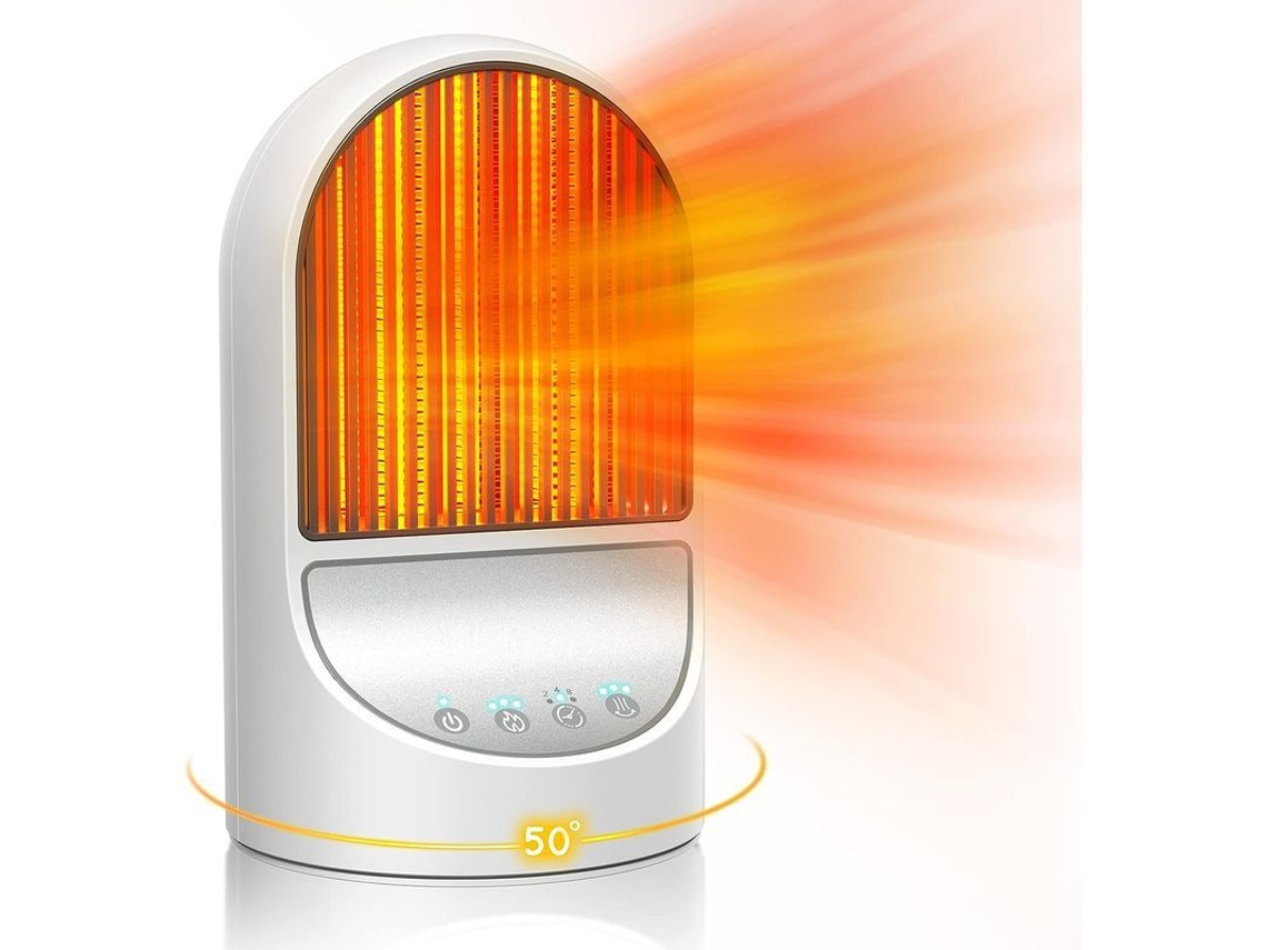 Calefactor Eléctrico Económico Con Oscilación, 3 Modos, 1200 W, Clase Energética B.