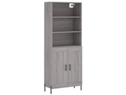 Aparador Alto Madera Contrachapada Gris Sonoma 69.5X34X180 cm VIDAXL