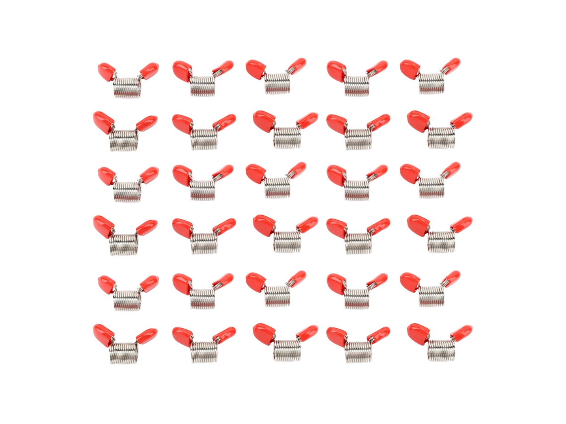 30 Soportes Para Cuentas Con Mango Rojo Para La Fabricación De Joyas Diy - Evita Que Las Cuentas Se Caigan.