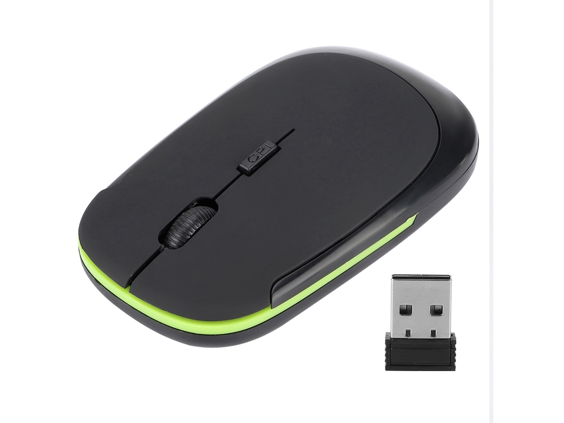 Ratón Inalámbrico Ultrafino De 2,4 Ghz, 1200 Dpi, Usb, Con Diseño Ergonómico Y Posicionamiento Óptico, Color Negro.