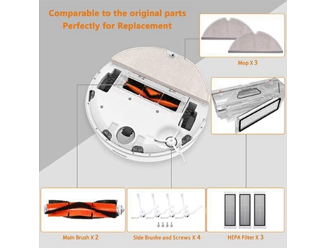 Para XiaoMi Roborock S5 Max S50 S51 S55 S6 S60 S6 Pure S5Max accesorios de vacío paño de mopa filtro HEPA piezas de cepillo principal