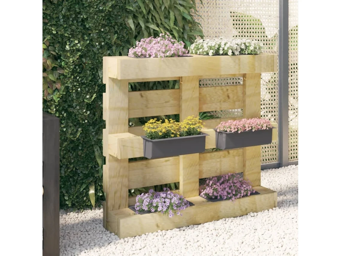 Jardineras Para Europalés 12 Uds Pp Gris 36x13,5x9,5 Cm
