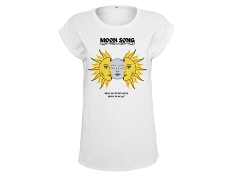 Camiseta de Mujer MISTER TEE Moon Song Blanco (XS)