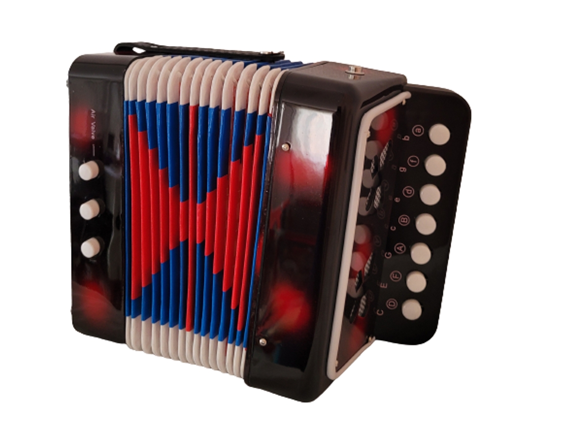 Concertinas Infantil  (Preto e Vermelho)