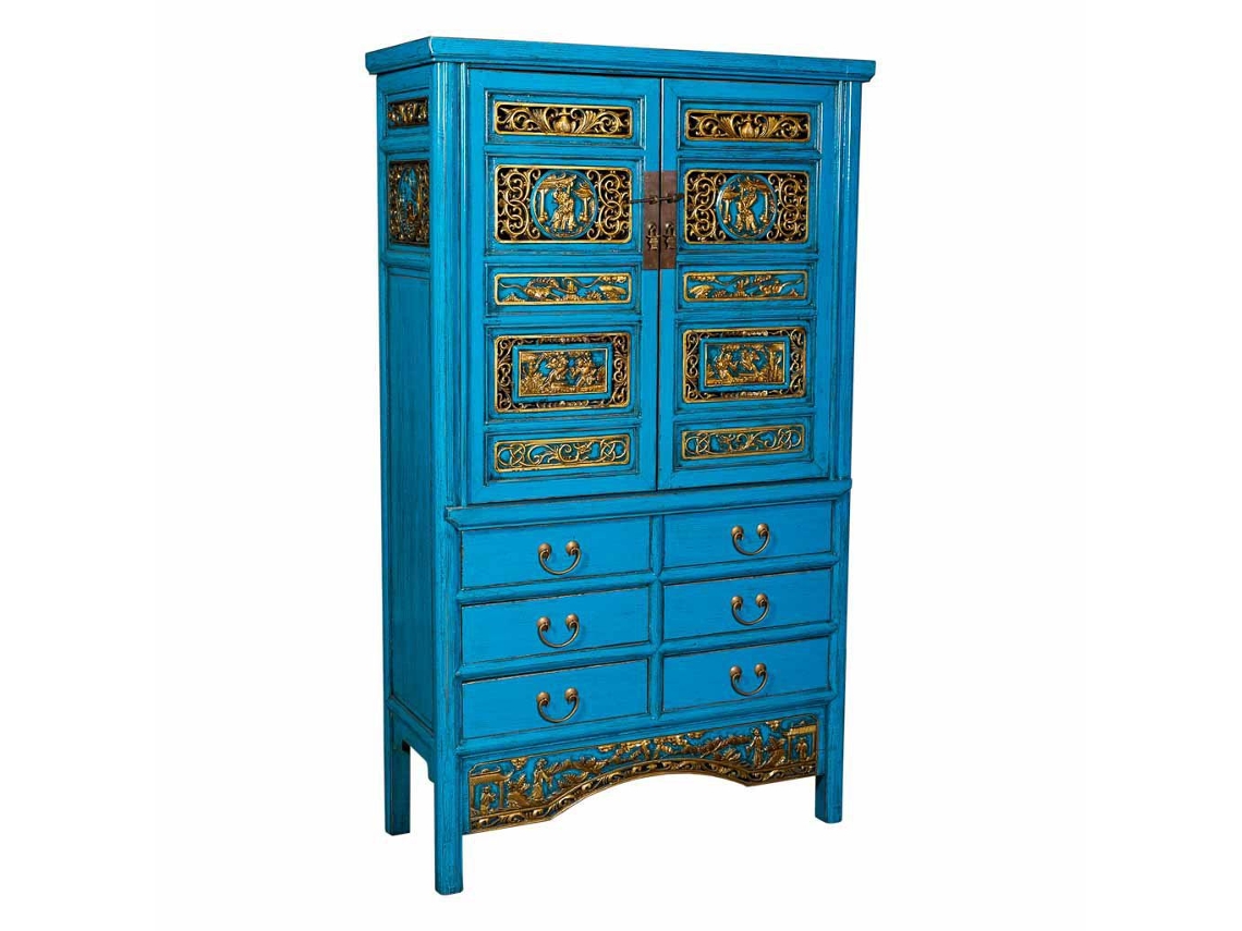 Armario WANDERLUST DECO (Madera - Azul - 100 x 43 x 170 cm)