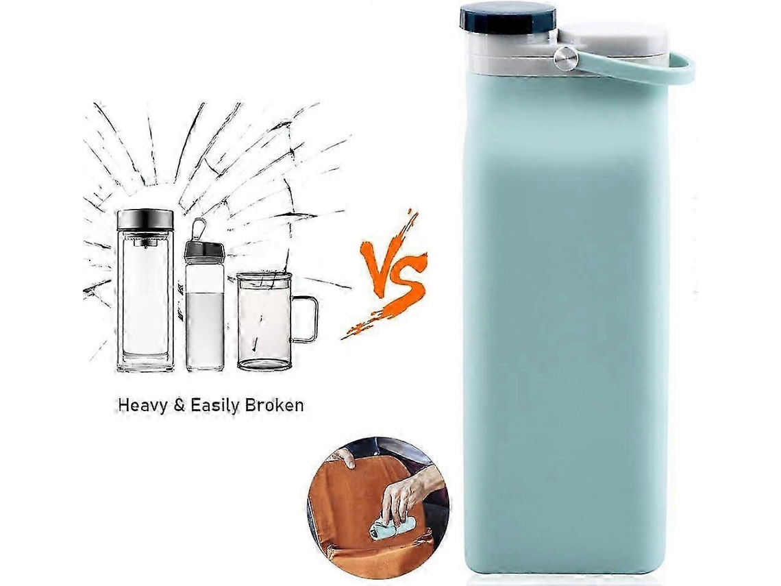 Botella De Agua Plegable Sin Bpa Ideal Para Viajes Y Actividades Deportivas. Rosewell