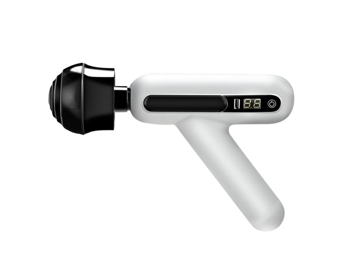 Mini Pistola De Fascia Eléctrica Portátil Recargable Por Usb Con 12 Niveles De Masaje Muscular Ajustables Y Pantalla Táctil Lcd.