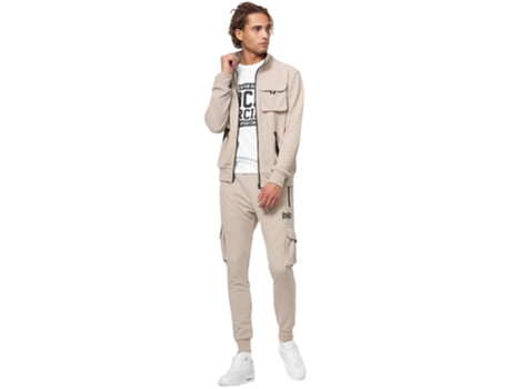 Chándale para Fitness BENLEE Chándal Camarillo Beige (L)