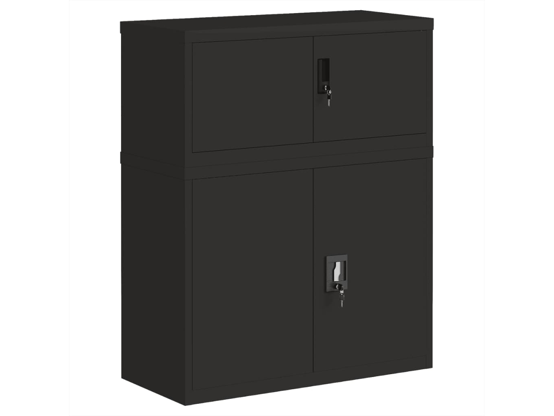 Maison Exclusive - Armario Archivador De Acero Negro 90x40x110 Cm