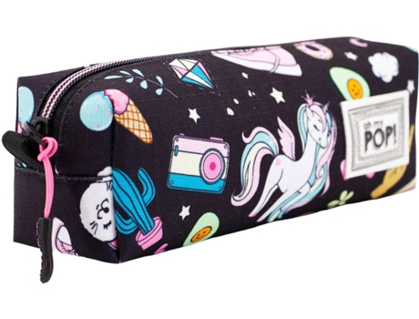Estuche OH MY POP! Illusion Cuadrado HS (Negro - 7x21x5.5cm)