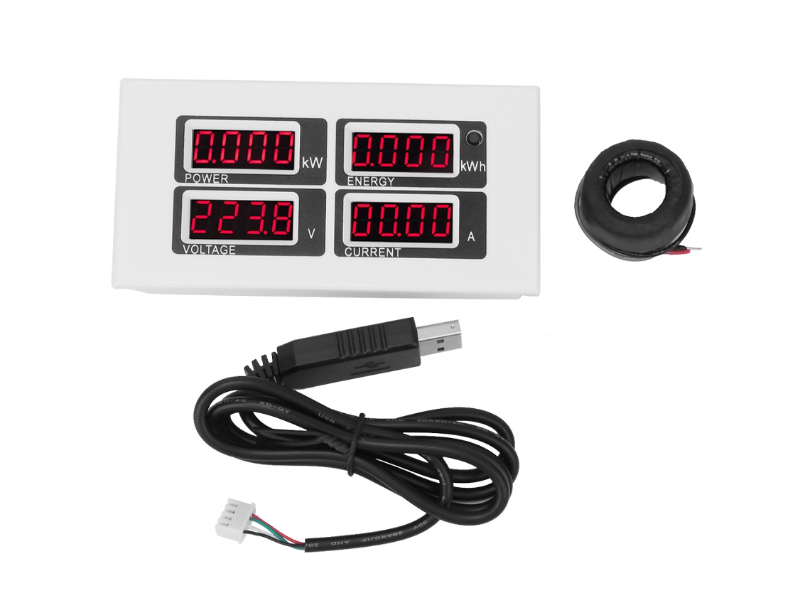 Probador Multifuncional De Led De Ca Pzem0-004 Medidor De Voltaje, Corriente, Potencia Y Energía 80-260v/100a