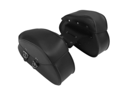 1 par de alforjas laterales para motocicleta, de cuero resistente, impermeables, de gran capacidad, para sillín de motocicleta.