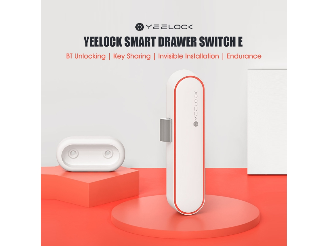 Cerradura Inteligente Para Cajones Yeelock, Sin Llave, Con Aplicación Bluetooth, Antirrobo Y Cerradura De Seguridad Infantil Oculta.