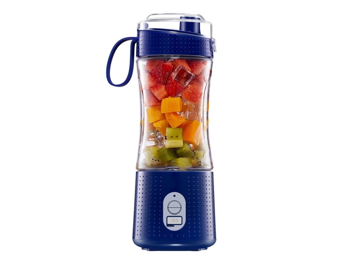 Licuadora Portátil Para Batidos Y Vitaminas, Exprimidor De Frutas Personal Para Viaje, Recargable Usb De 4000 Mah Gusshious Azul Oscuro