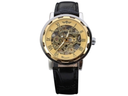 Reloj Mecánico Winner Business Premium Gold Para Hombre, Resistente Al Agua Hasta 30 M.