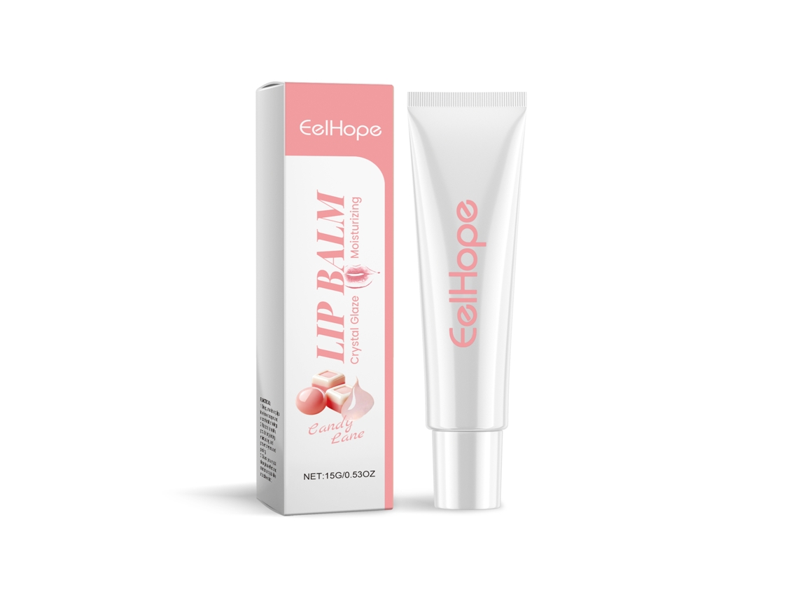 Lápiz labial hidratante Crystal Candy con color natural.