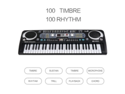 Teclado electrónico musical digital USB de 54 teclas, teclado de piano eléctrico para niños Everley891