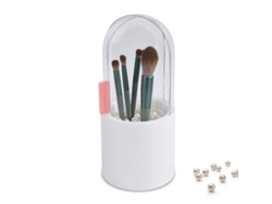 2026-porta Brochas De Maquillaje Con Tapa Deslizante Y Perlas Blancas, Caja De Almacenamiento Grande (blanco)