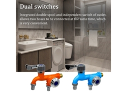 Cabezal De Ducha Para Lavadora Con 1 Salida Y 2 Interruptores De Rosca Universal De 1/2 Pulgada Para Baño De Balcón.