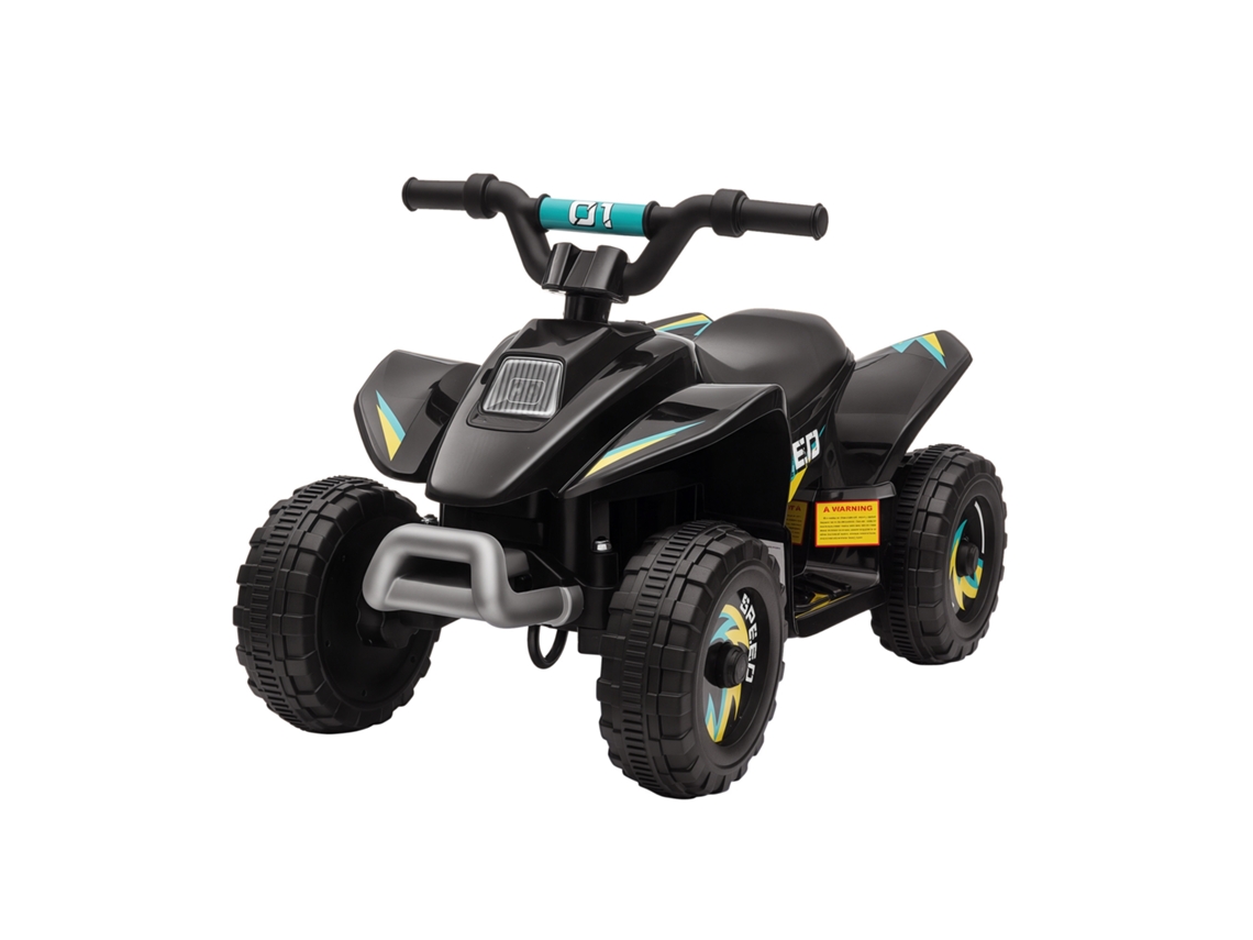 Quad Eléctrico Infantil, 6v, Marcha Adelante Y Atrás, 18-36 Meses, 20 Kg, Negro, 72x40x45,5