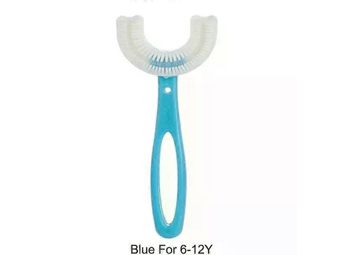 Cepillo de dientes infantil en forma de U con rotación de 360 ​​grados, mordedor de silicona para la higiene bucal. GOKOCO