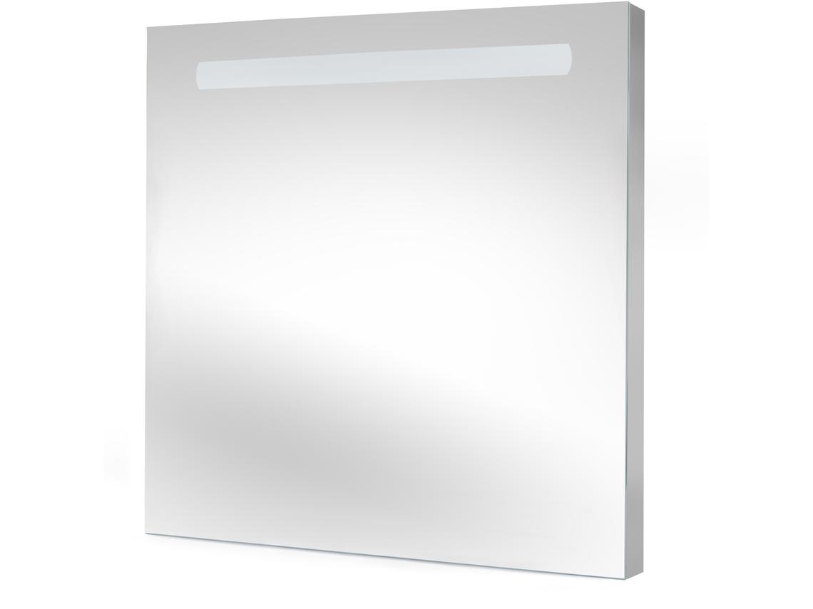 EMUCA Espejo de Baño Pegasus con Iluminación Frontal Led- Rectangular 600 X 700 Mm- Ac 230V 50Hz- 6 W- Aluminio y Cristal