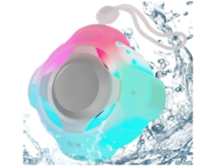 Altavoz Bluetooth Chennnls IPX7, impermeable, flotante, luz multicolor, estéreo de alta definición, graves potentes, color transparente