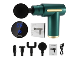 Pistola de masaje muscular con pantalla LED para fascia, masajeador muscular de tejido profundo MDUG (verde)