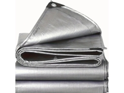 Material Vayotoy plateado, impermeable y extremadamente duradero para techos.