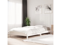 Cama Apilable De Madera Pino Maciza Blanca 100x200 Cm