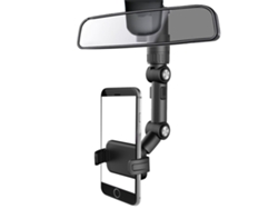 Soporte para teléfono de coche, soporte para teléfono móvil con espejo retrovisor compatible con todos los teléfonos