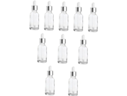 Paquete De 10 Frascos De Vidrio Con Gotero, Recargables, Para Aceites Esenciales.