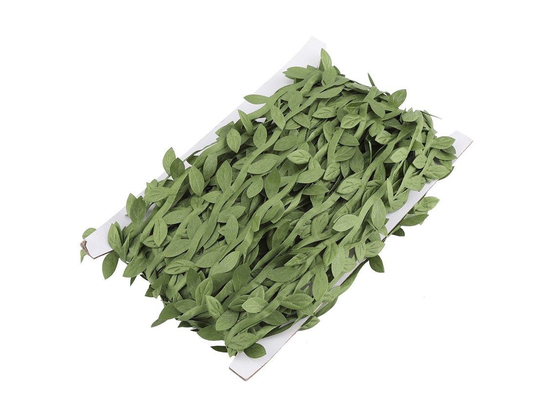 Corona de hojas verdes Baok con plantas trepadoras para decoración del hogar, bodas y fiestas de bricolaje.