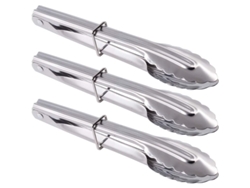 Pinzas De Acero Inoxidable Pequeñas Para Servir Comida Cocina Ensalada Barbacoa 7 Pulgadas 3 Piezas