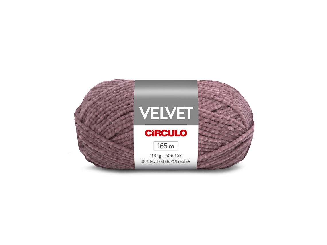 Hilo de crochet Velvet Circle de 100 g, color clavel 7655